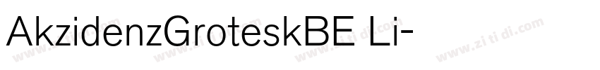 AkzidenzGroteskBE Li字体转换